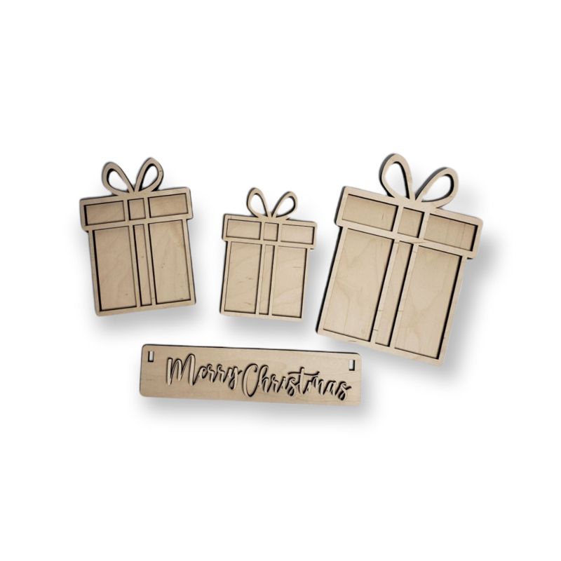 Add On Christmas Present Kit, DIY Interchangeable Wagon Kit, Paint at Home Kit, Shelf Sitter