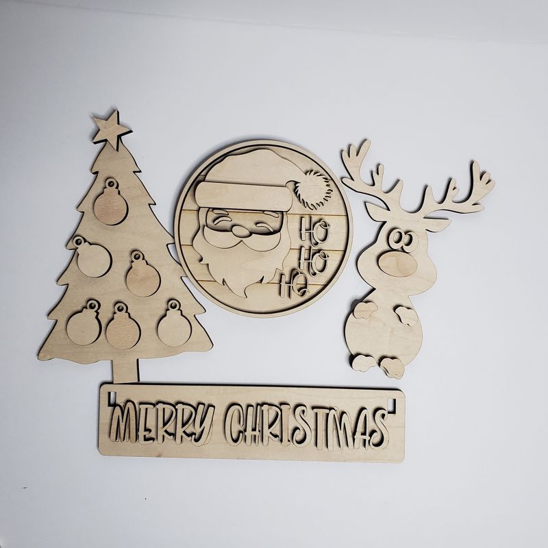 Add On Santa Reindeer Kit, DIY Interchangeable Wagon Kit, Paint at Home Kit, Shelf Sitter