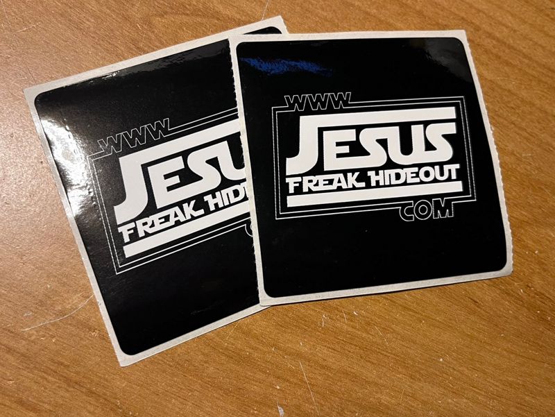 JFH BW Empire Logo Square Sticker (1)