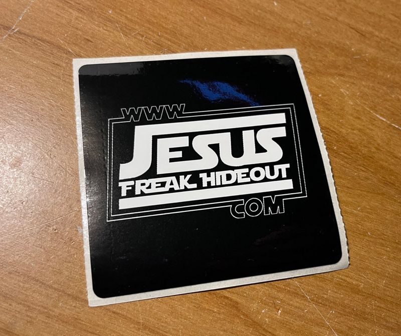 JFH BW Empire Logo Square Sticker (1)