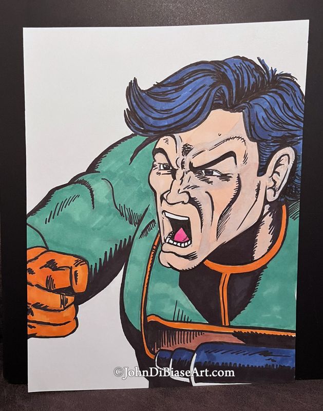 G.I. Joe Flint (Eco Warriors) ORIGINAL Marker Drawing 8.5 x 11 -- From the Sketchbook