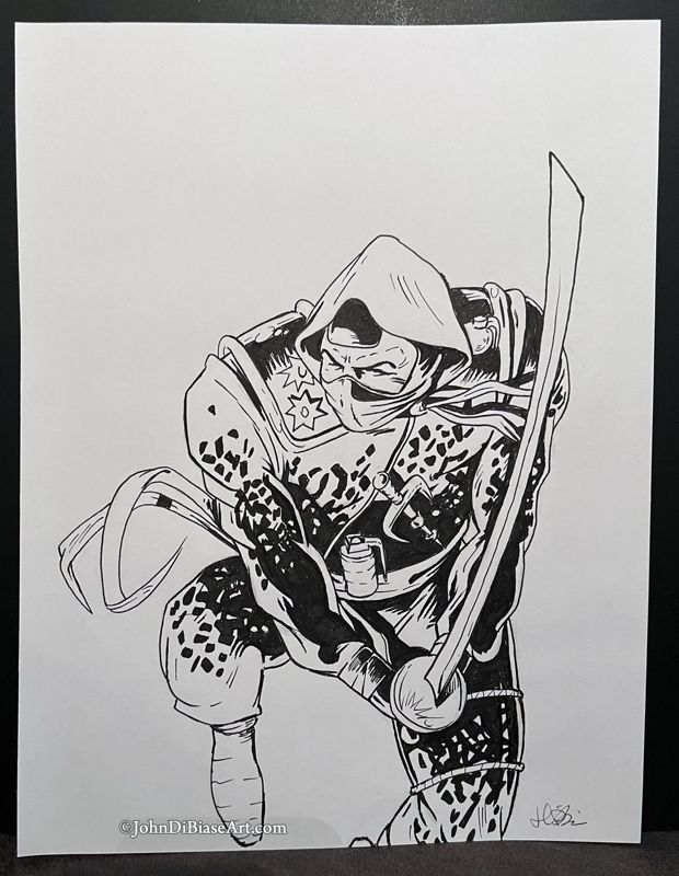 G.I. Joe Storm Shadow ORIGINAL Marker Drawing 8.5 x 11 -- From the Sketchbook