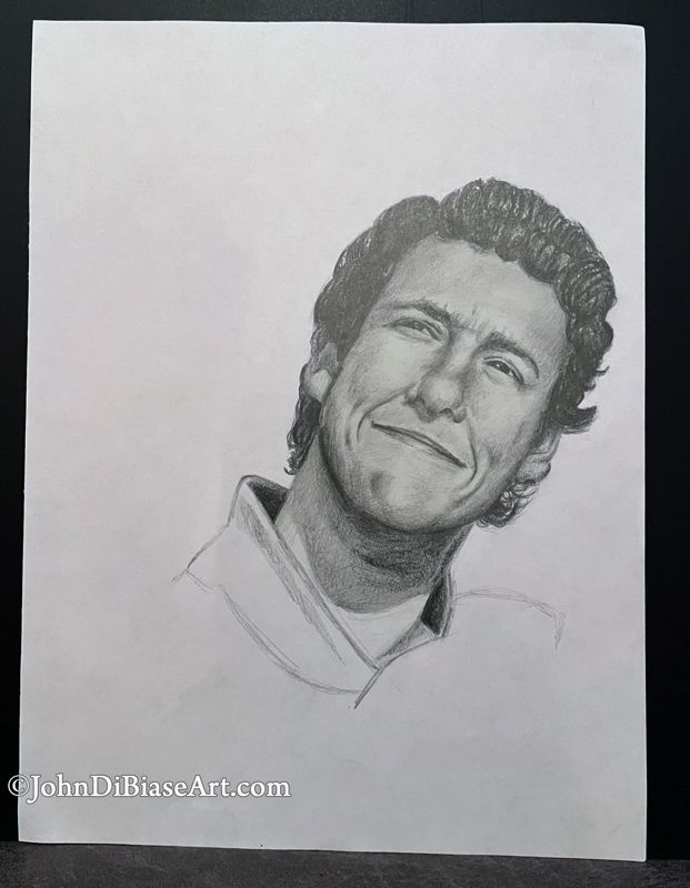 Adam Sandler "The Waterboy" ORIGINAL Pencil Drawing 8.5 x 11 -- From the Sketchbook