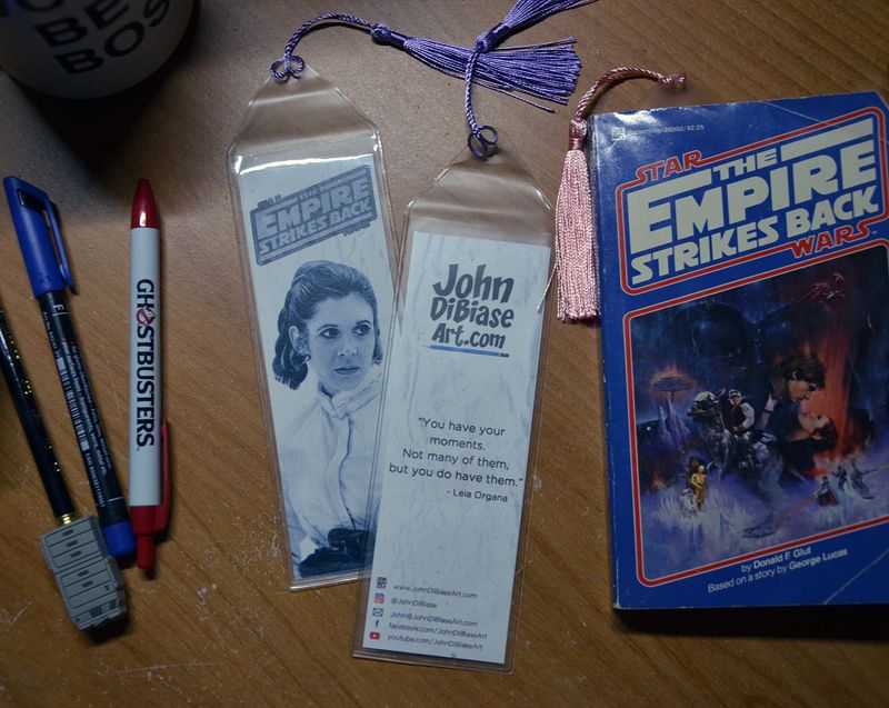 Leia Organa Carrie Fisher Empire Strikes Back 7.75 x 2.30 Bookmark with Tassel