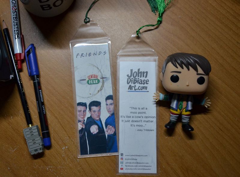 Friends Joey Tribiani, Chandler Bing, Ross Gellar - Matt LeBlanc, Matthew Perry, David Schwimmer 7.75 x 2.30 Bookmark with Tassel