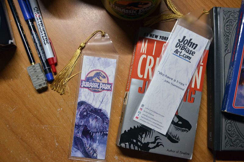 T-Rex from Jurassic Park  7.75 x 2.30 Bookmark with Tassel