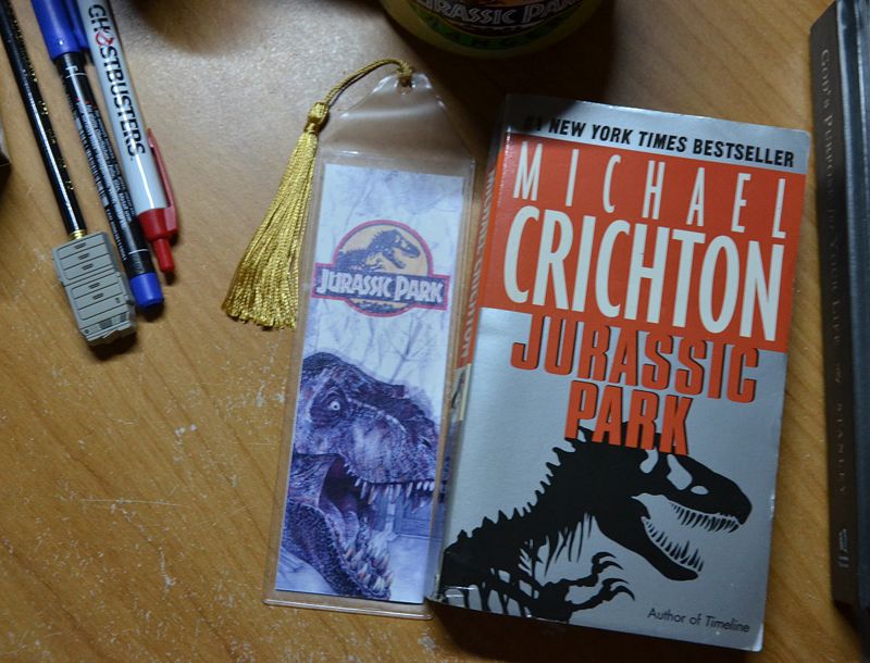 T-Rex from Jurassic Park  7.75 x 2.30 Bookmark with Tassel