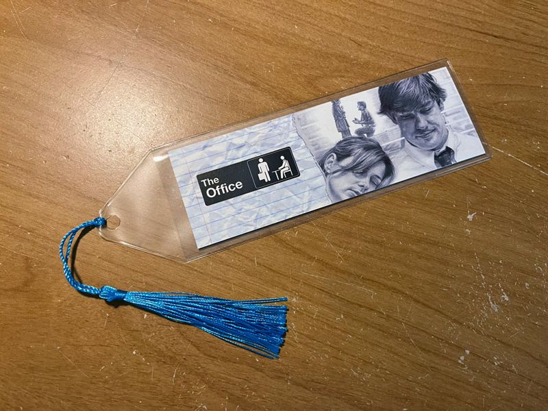 The Office Jim & Pam (Diversity Day) 7.75 x 2.30 Bookmark with Tassel