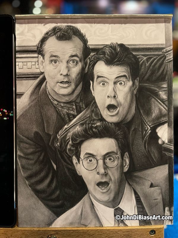Ghostbusters 2 Peter Venkman, Ray Stantz, Egon Spengler Original Drawing (Not a Print) 9" x 12"