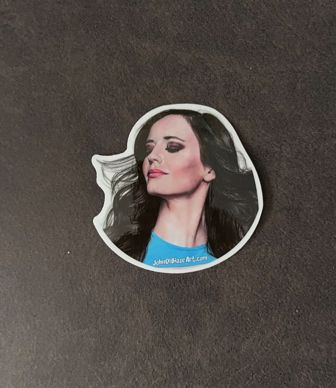 Eva Green John DiBiase Art 3" Vinyl Shaped Sticker