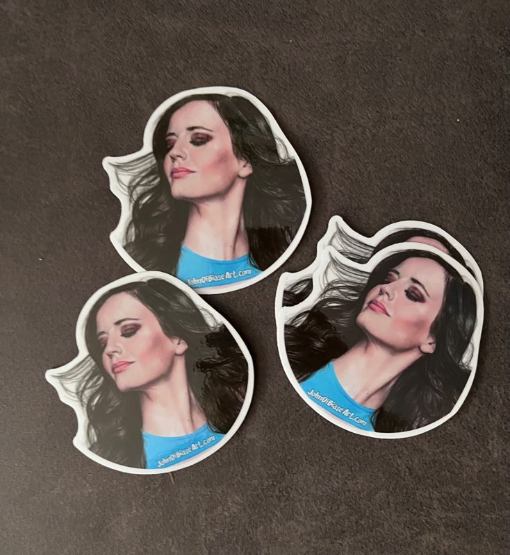 Eva Green John DiBiase Art 3" Vinyl Shaped Sticker