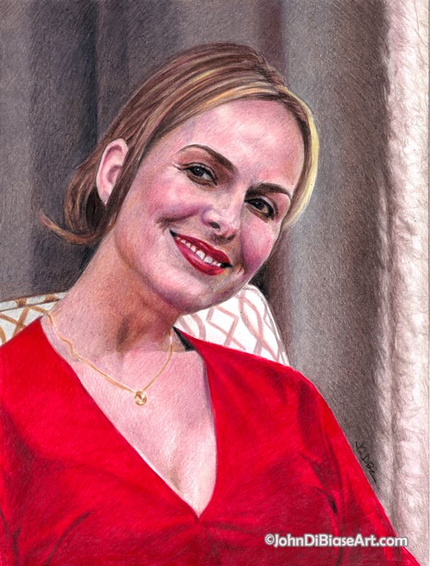 Jan Levinson (Melora Hardin) in The Office "Dinner Party" Drawing Print 8.5 x 11
