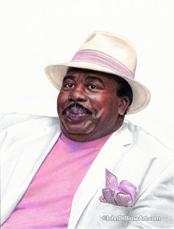 Stanley Hudson as "Florida Stanley" (White Background) from "The Office" (Leslie David Baker) Drawing Print 8.5 x 11