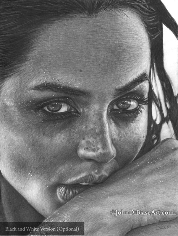 Ana De Armas Colored Pencil Drawing Print 8.5 x 11