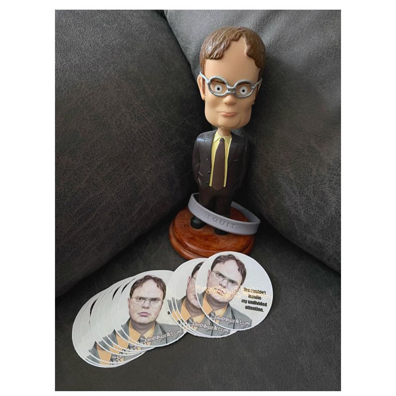 Dwight Schrute "The Office" 2.5" Vinyl Circle Sticker