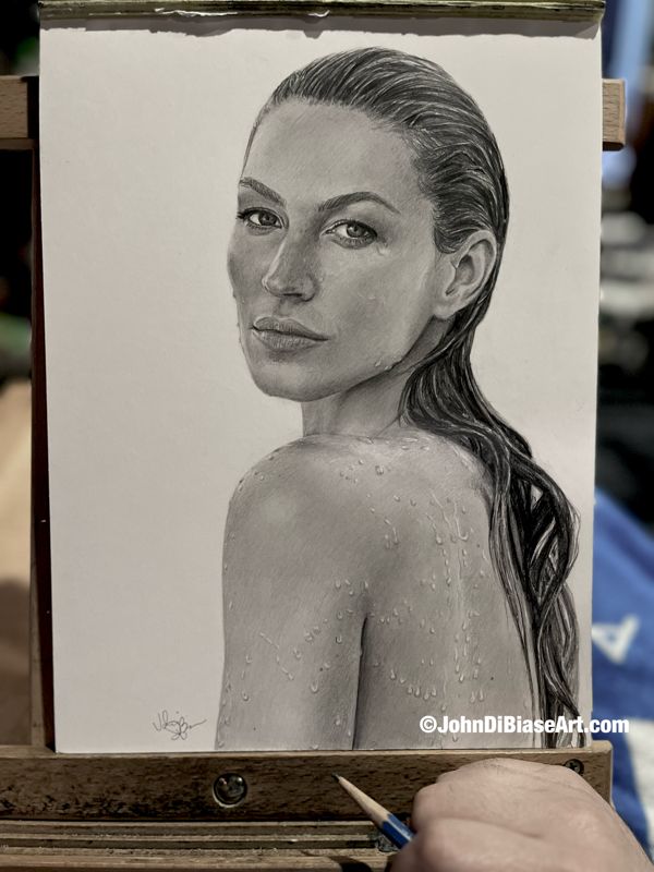 Gisele Bundchen (Swim) Original Drawing (NOT a print)