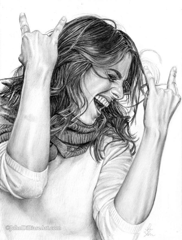 Stana Katic (Kate Beckett on TV's Castle) "Rocks!" Drawing Print