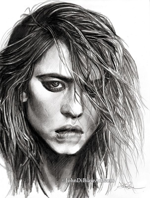 Sydney Sweeney "Biting Lip" Original Pencil Drawing (NOT a print) 9x12
