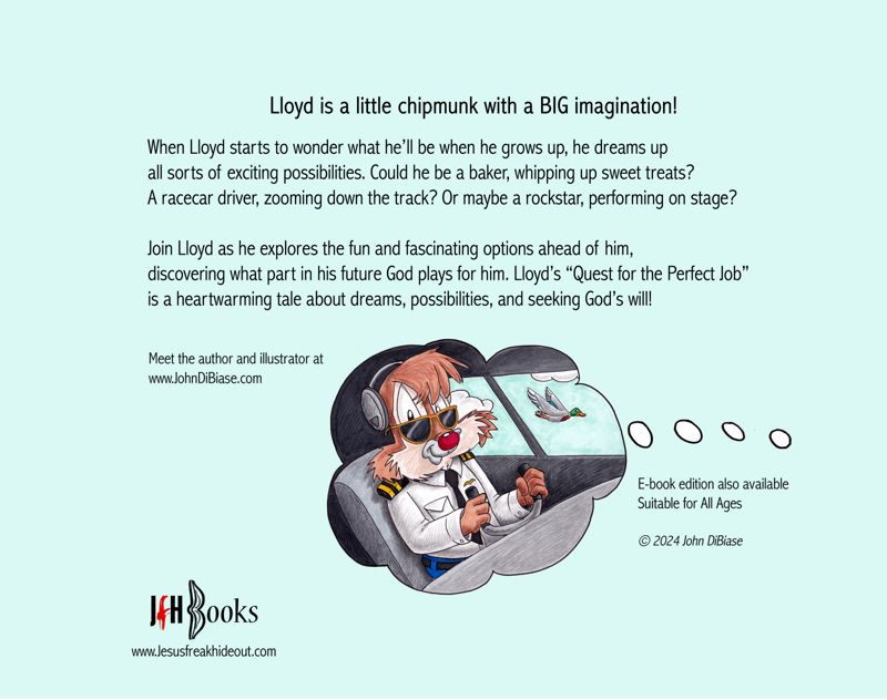 DIGITAL "Lloyd the Chipmunk and the Quest for the Perfect Job" Childrens Book (Wider Format) - PDF File
