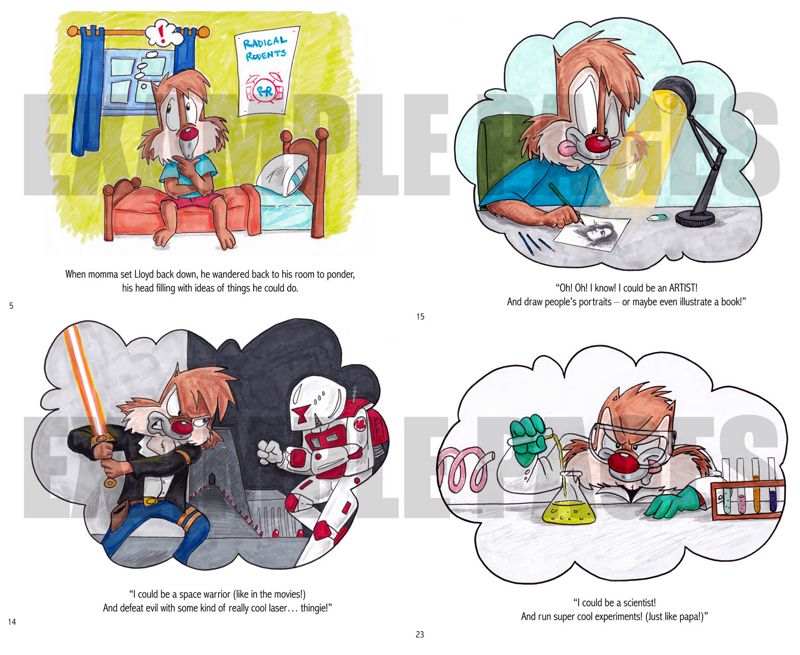 DIGITAL "Lloyd the Chipmunk and the Quest for the Perfect Job" Childrens Book (Wider Format) - PDF File