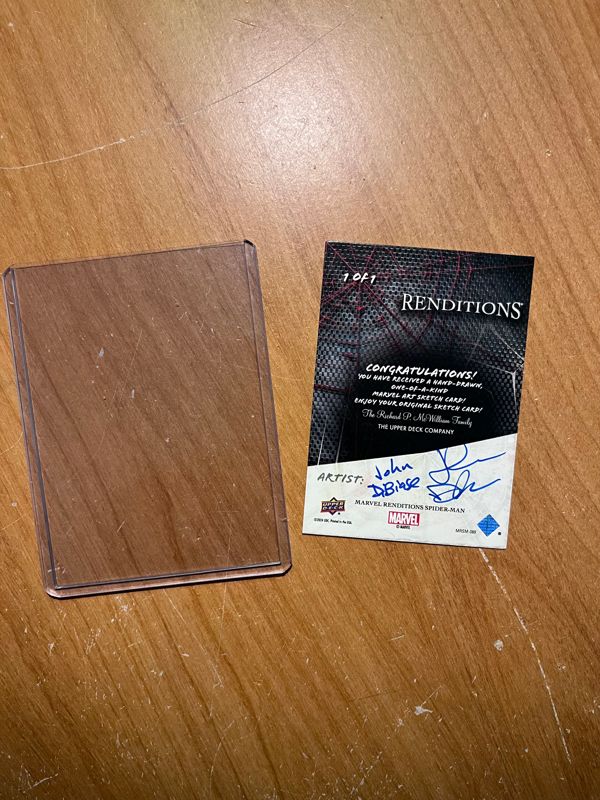 Spider-Man Renditions Rhino Upper Deck Original Sketch Trading Card (Officially Licensed)