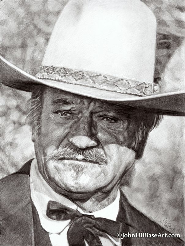 John Wayne as J.B. Books in "The Shootist" Drawing Print