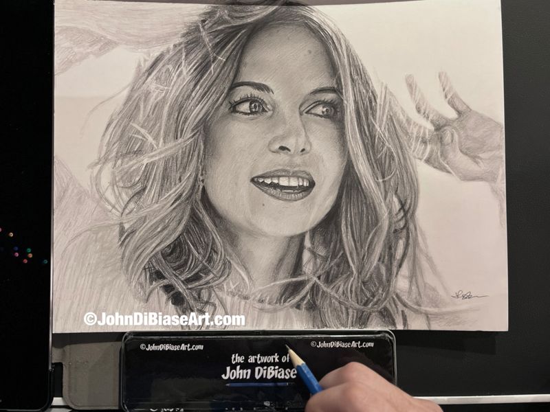 Heather Graham Original Drawing (NOT a print) 9x12