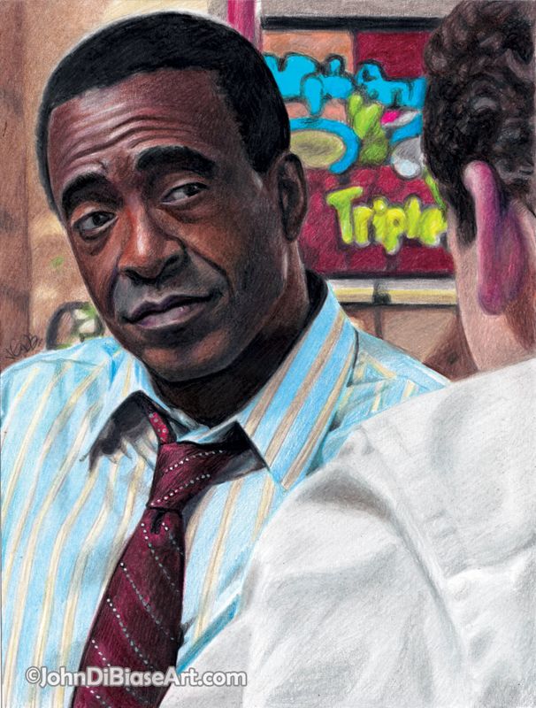 Tim Meadows as "The Client" from "The Office" Colored Pencil Drawing Print 8.5 x 11
