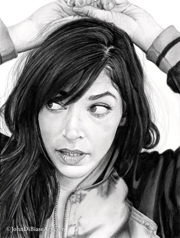 Hannah Simone Original Drawing (NOT a print)