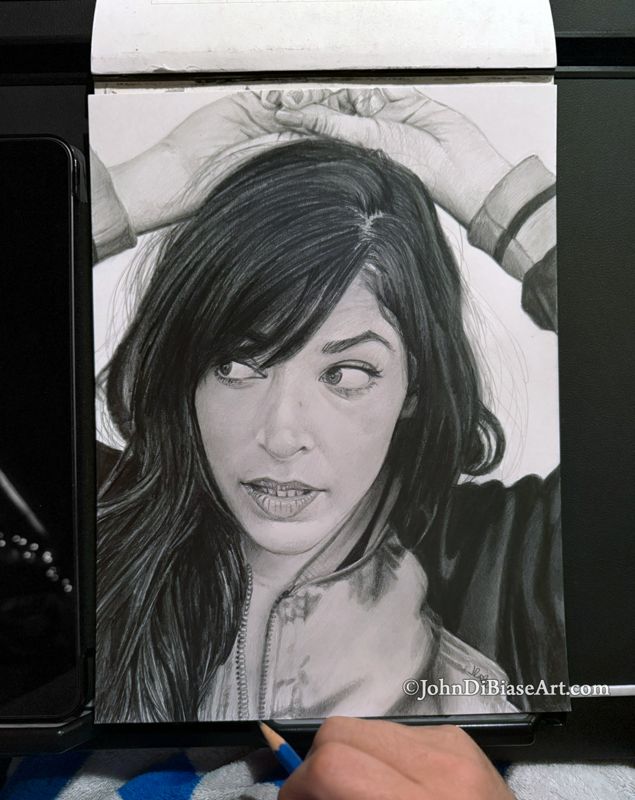 Hannah Simone Original Drawing (NOT a print)