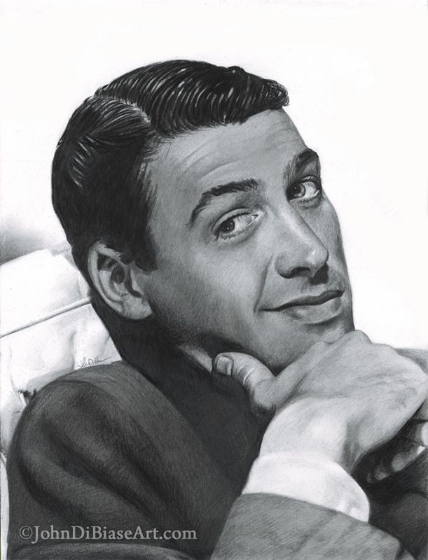 Jimmy Stewart Original Drawing (NOT a print) 9" x 12"