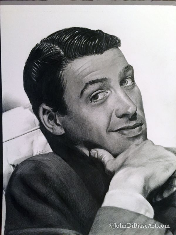 Jimmy Stewart Original Drawing (NOT a print) 9" x 12"