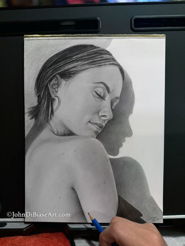 Olivia Wilde Original Graphite Pencil Drawing (NOT a print) 9 x 12