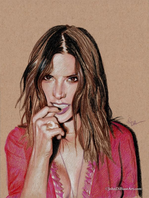 Alessandra Ambrosio Colored Pencil and Marker Sketch on Toned Tan Paper (NOT a print) 9" x 12"