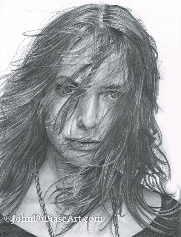 Alicia Witt Original Graphite Pencil Drawing (NOT a print) 9 x 12