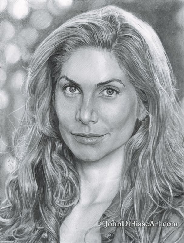Elizabeth Mitchell as Juliet from LOST Original Realistic Graphite Drawing (NOT a print) 9" x 12"