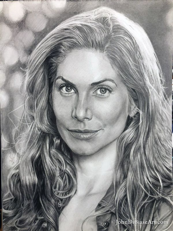 Elizabeth Mitchell as Juliet from LOST Original Realistic Graphite Drawing (NOT a print) 9" x 12"