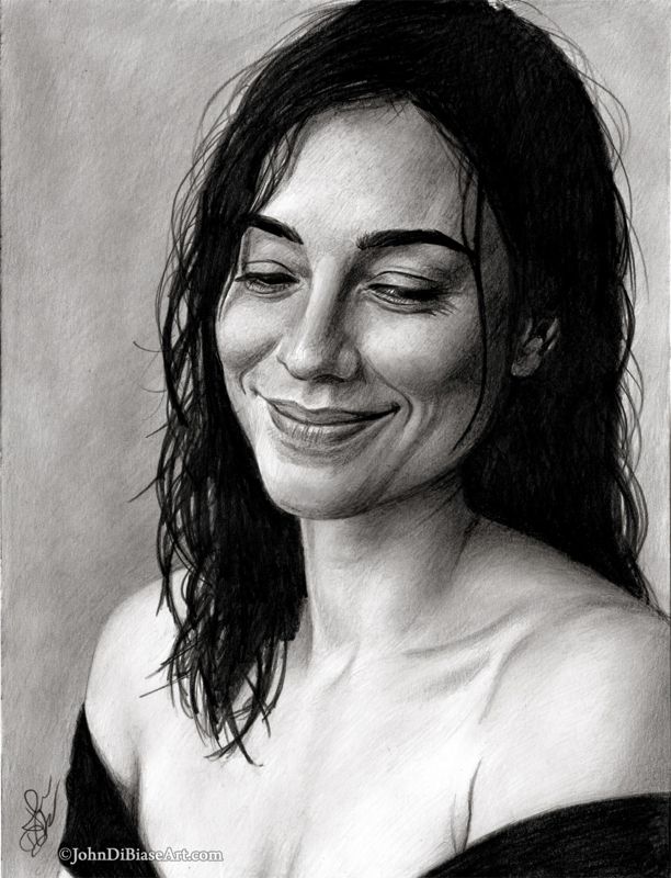 Penny "Looking Down" Original Graphite Drawing (NOT a print) 9" x 12"