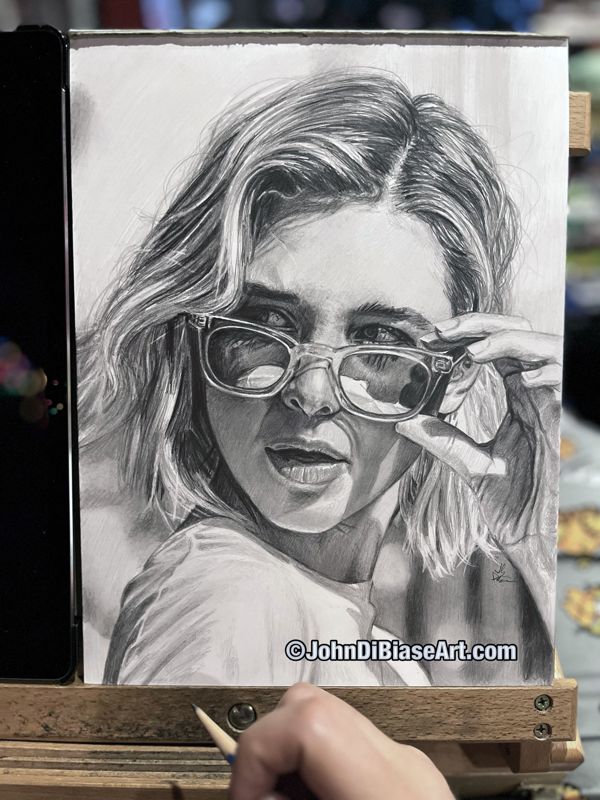 Isabel May Original Graphite Realistic Pencil Drawing (NOT a print) 9" x 12"