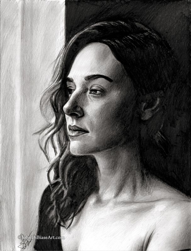 Haven "Window" Original Graphite Drawing (NOT a print) 9" x 12"