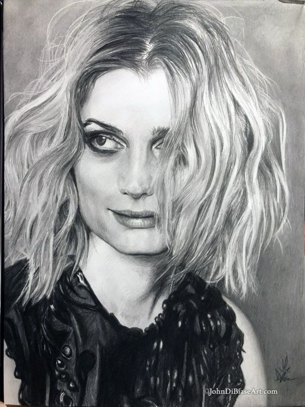 Alison Sudol Original Realistic Graphite Drawing (NOT a print) 9"x12"