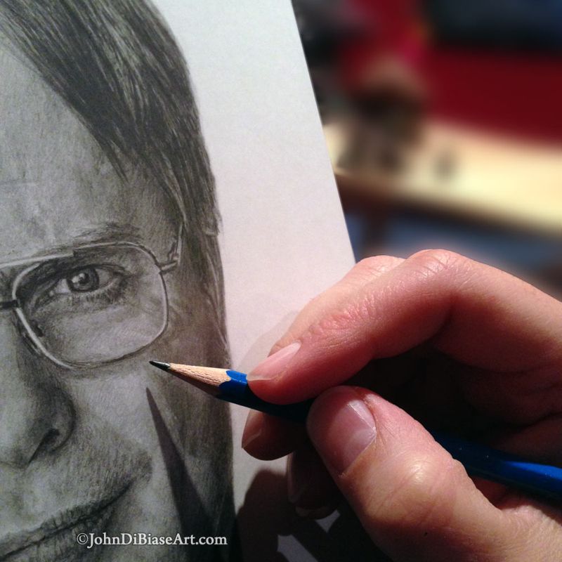 Rainn Wilson as Dwight Schrute in TV's The Office Original Realistic Graphite Pencil Drawing (NOT a print) 9" x 12"