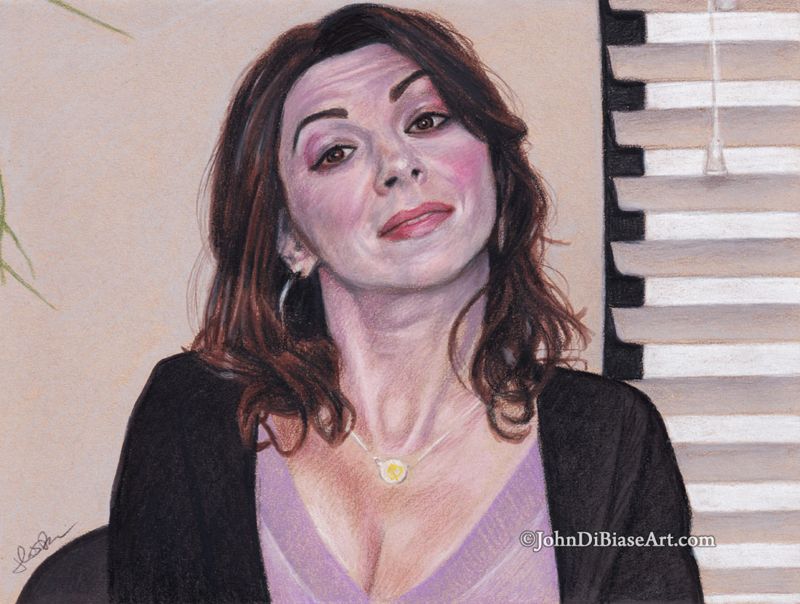 Amy Pietz as Donna from TV's "The Office" Colored Pencil Drawing Print 11" x 8.5"