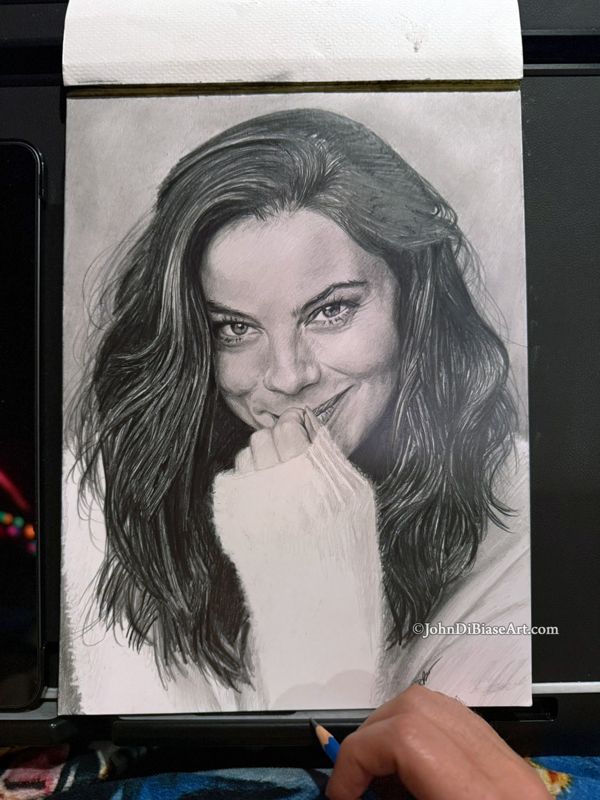 Michelle Monaghan Original Realistic Graphite Drawing (NOT a print) 9"x12"
