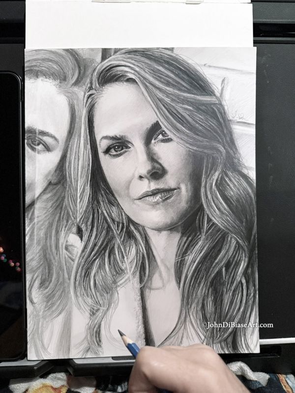 Ali Larter Original Realistic Graphite Drawing (NOT a print) 9"x12"