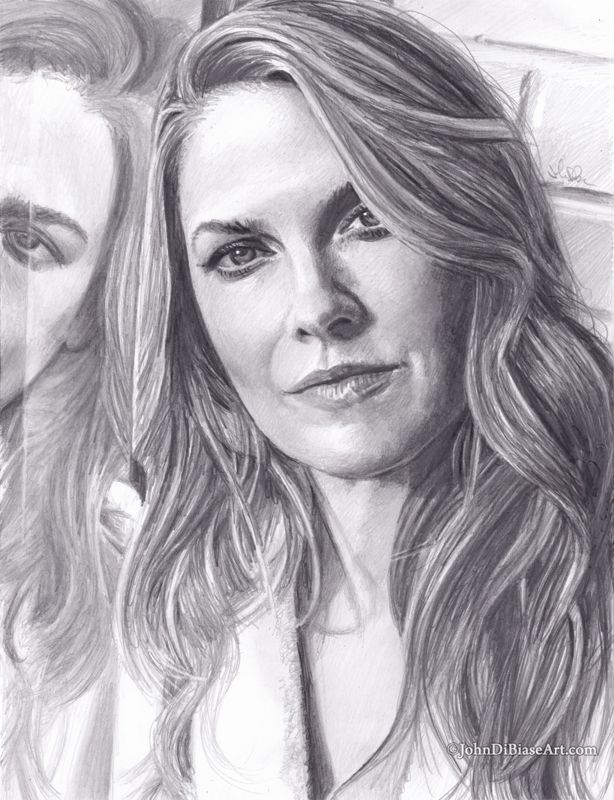 Ali Larter Realistic Graphite Pencil Drawing Print 8.5 x 11