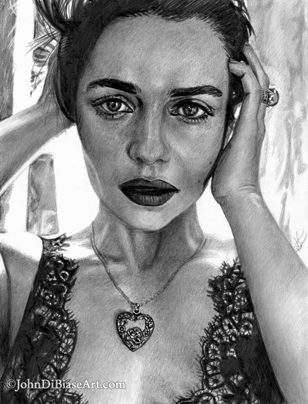 Emilia Clarke 2025 Drawing Print (8.5 x 11)
