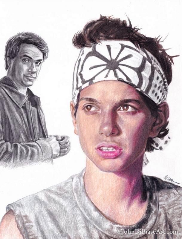 The Karate Kid Daniel LaRusso (Ralph Macchio) Legends Realistic Colored Pencil Drawing Print (8.5 x 11)