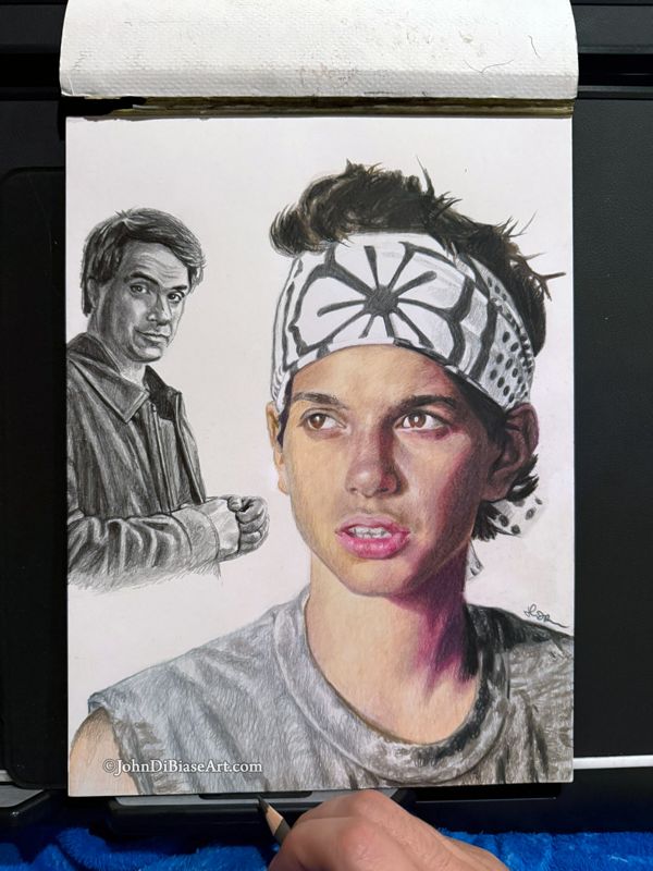 The Karate Kid Daniel LaRusso (Ralph Macchio) Legends Realistic Colored Pencil and Graphite Pencil Drawing (NOT a print) 9" x 12"