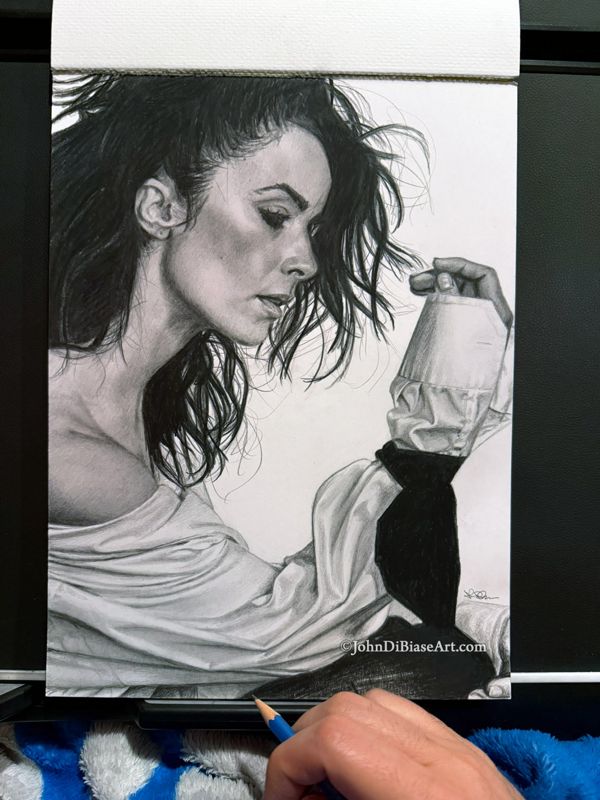Abigail Spencer Original Graphite Drawing (NOT a print) 9x12
